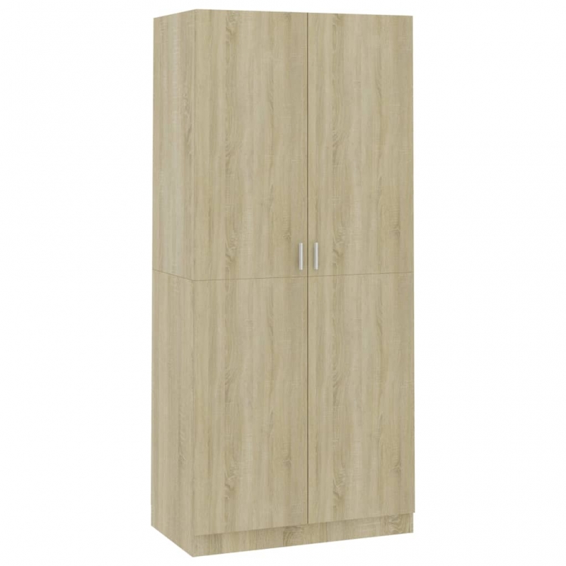 Kleiderschrank Sonoma-Eiche 90x52x200 cm Holzwerkstoff