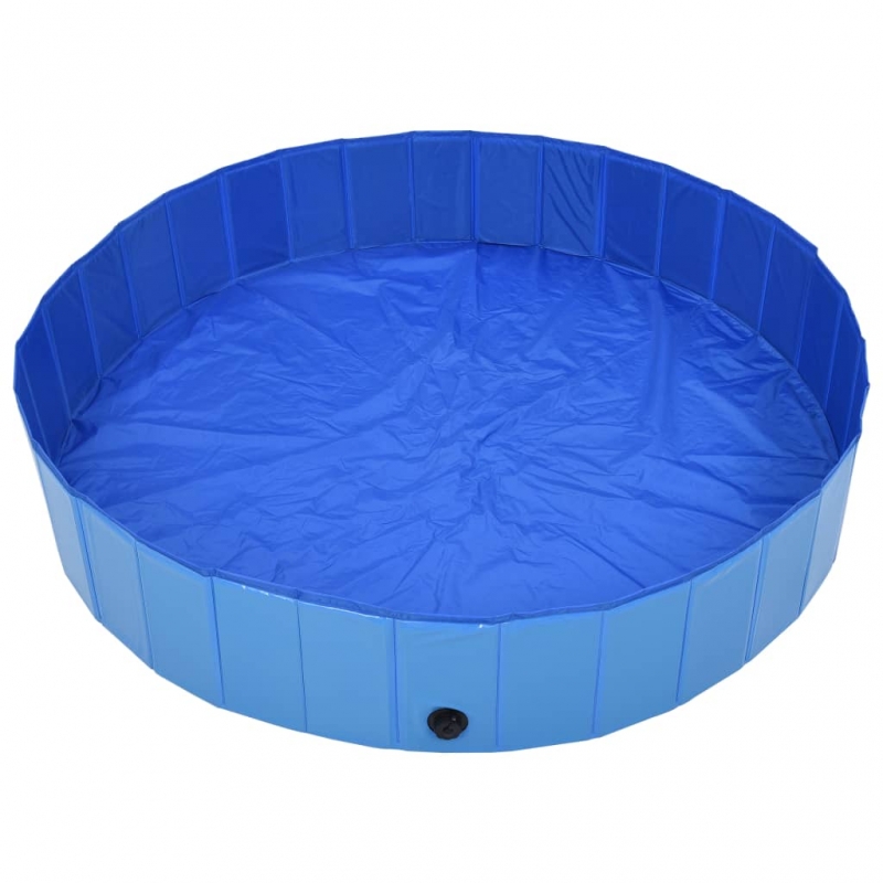 Hundepool Faltbar Blau 160 x 30 cm PVC