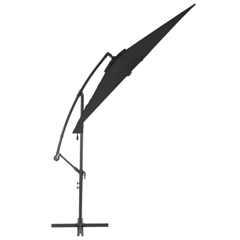 Ampelschirm mit Alu-Mast 300 cm Schwarz