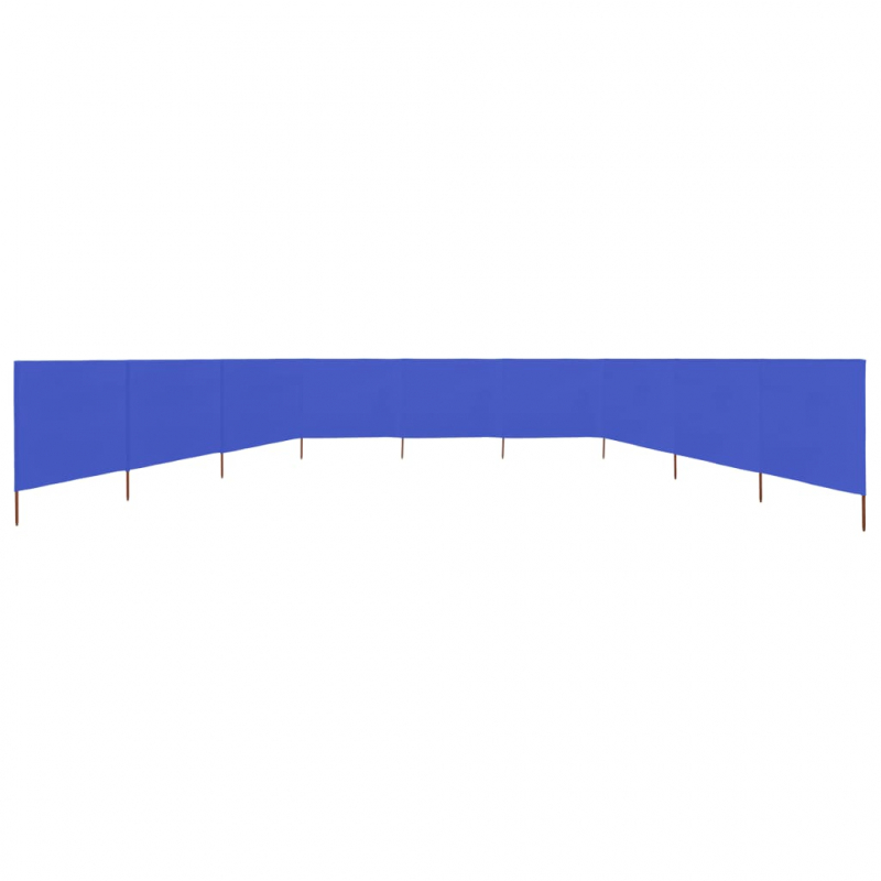 9-teiliges Windschutzgewebe 1200 x 120 cm Azurblau