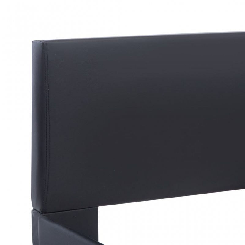 Bett mit LED-Beleuchtung ohne Matratze Schwarz 120x200 cm