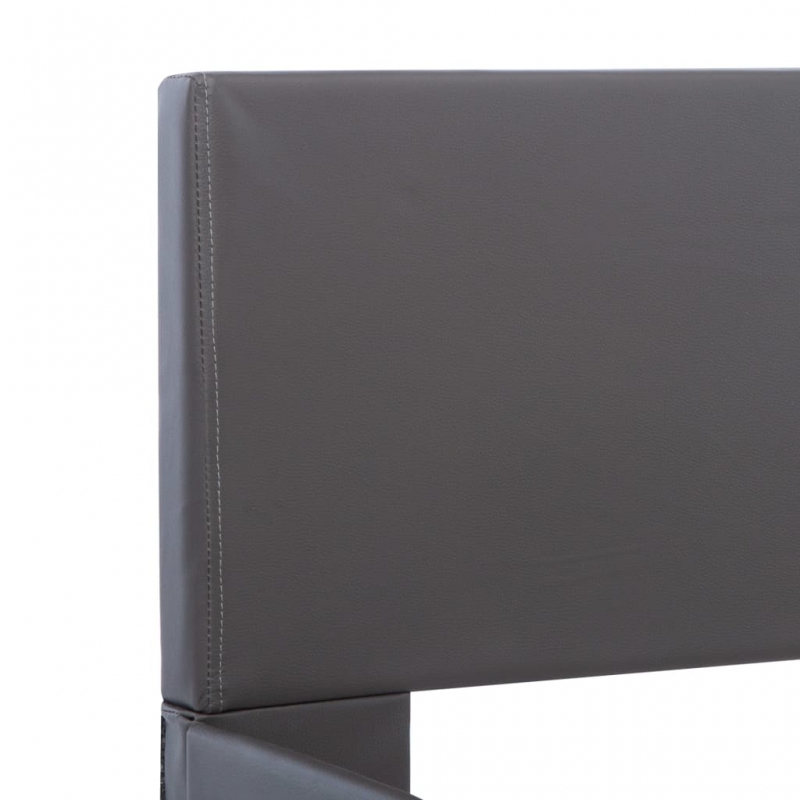 Bettgestell mit LED Grau Kunstleder 180x200 cm