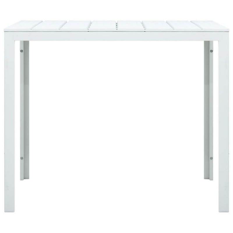 Couchtisch Weiß 78x78x74 cm HDPE Holzoptik