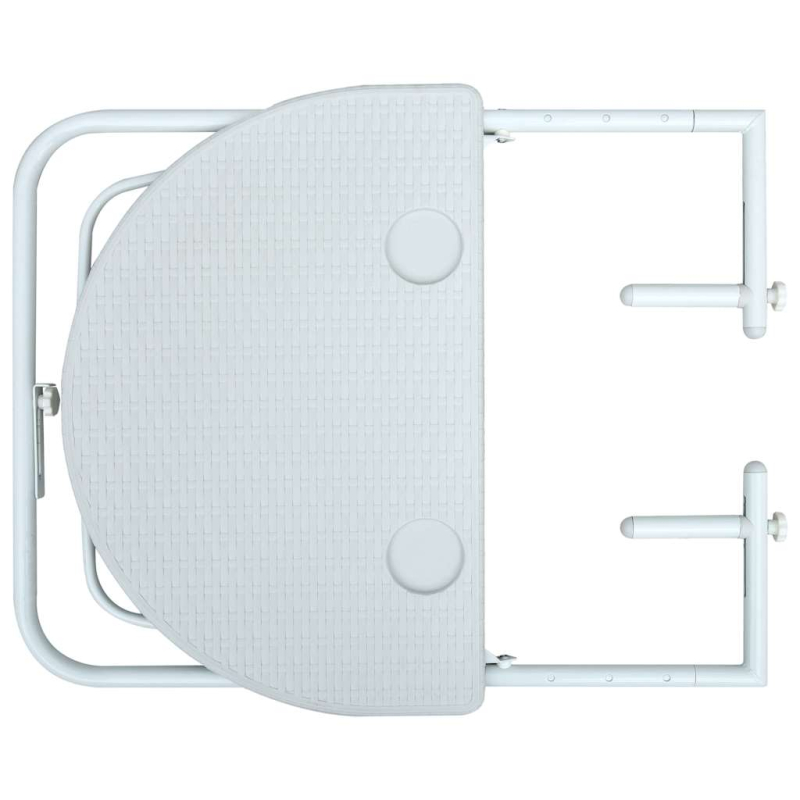 Balkon-Hängetisch Weiß 60x64x83,5 cm Kunststoff Rattan-Optik