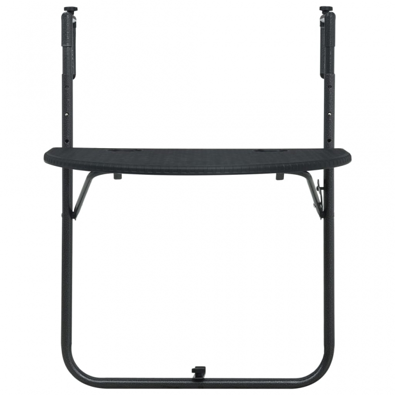 Balkon-Hängetisch Schwarz 60x64x83,5 cm Kunststoff Rattan-Optik