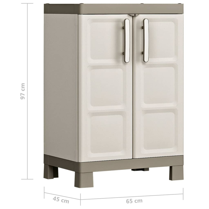 Keter Lagerschrank Excellence Niedrig Beige und Taupe 97 cm