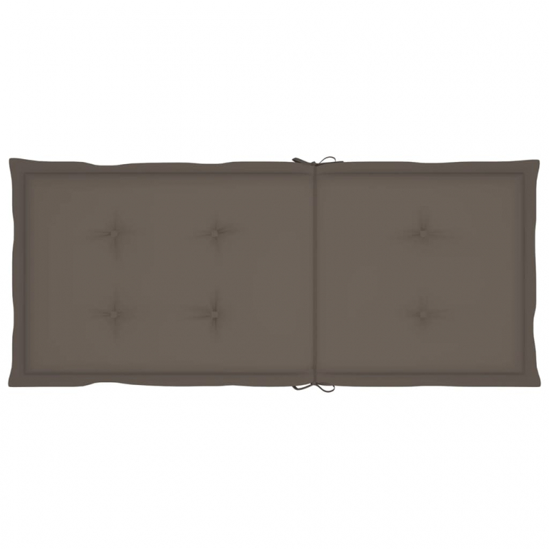 Gartenstuhlauflagen für Hochlehner 2Stk. Taupe 120x50x3cm Stoff