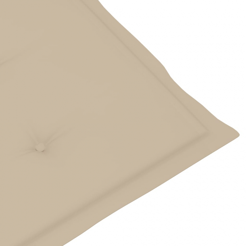 Gartenstuhlauflagen für Hochlehner 4Stk. Beige 120x50x3cm Stoff