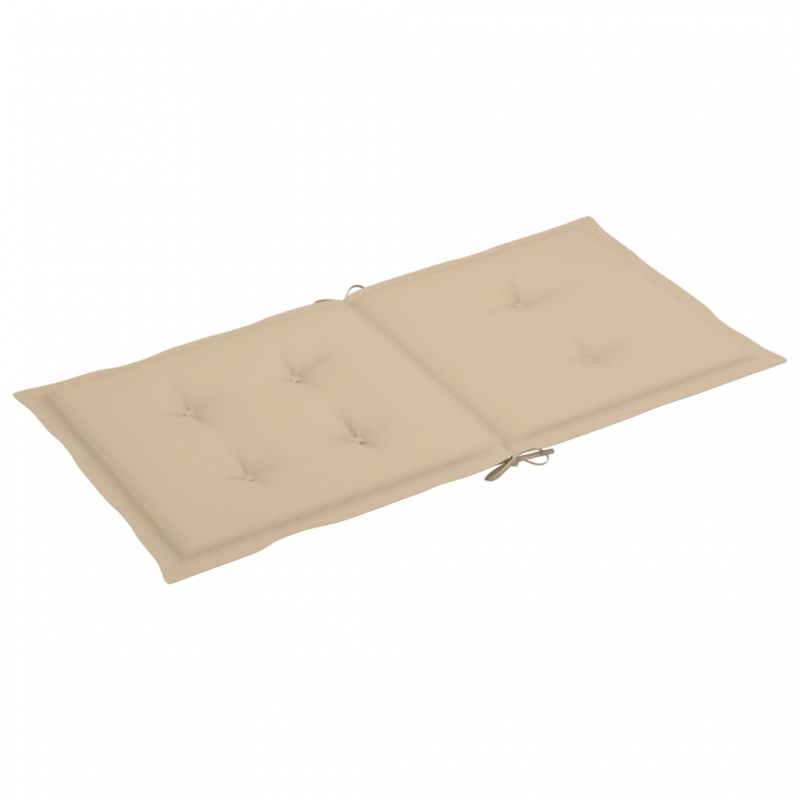 Gartenstuhlauflagen für Niedriglehner 2 Stk. Beige 100x50x3 cm