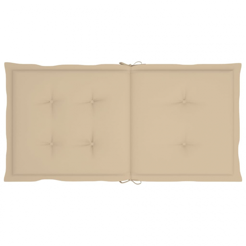 Gartenstuhlauflagen für Niedriglehner 2 Stk. Beige 100x50x3 cm