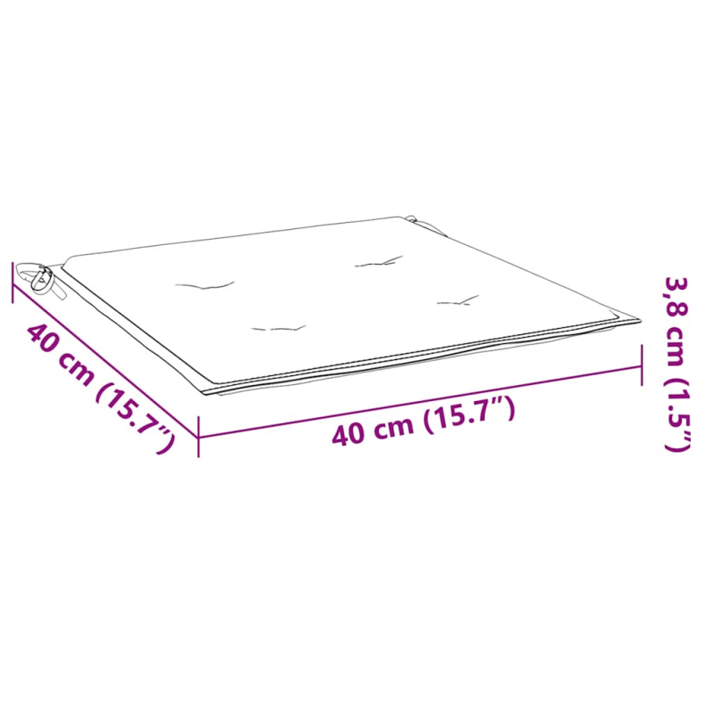 Gartenstuhl-Kissen 4 Stk. Blau 40x40x3 cm Oxford-Gewebe