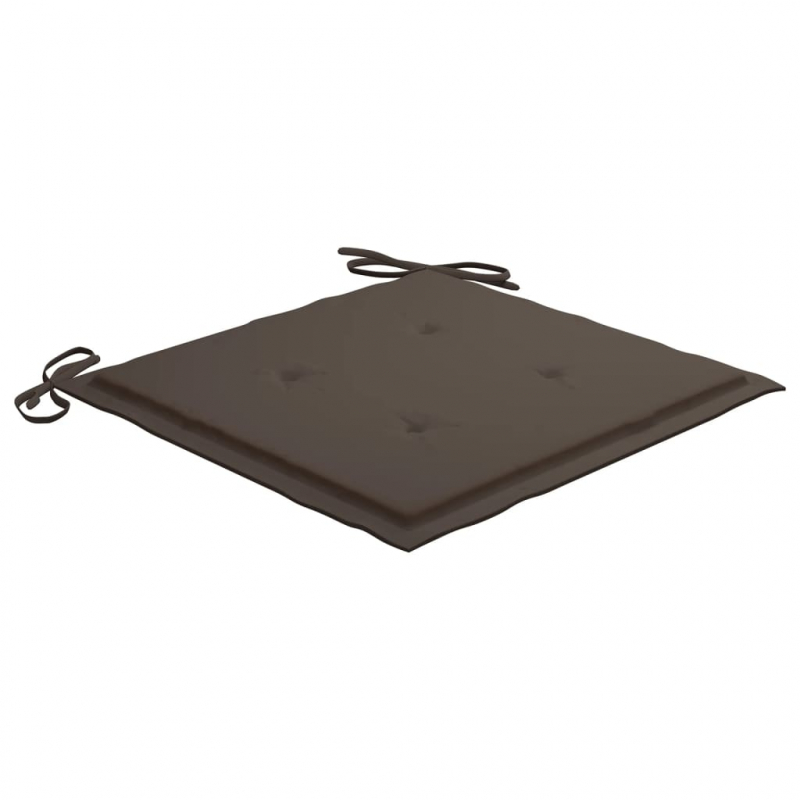 Gartenstuhl-Kissen 4 Stk. Taupe 40x40x3 cm Oxford-Gewebe