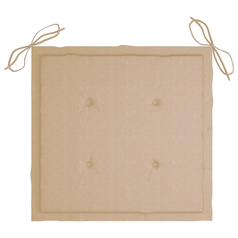 Gartenstuhl-Kissen 4 Stk. Beige 40x40x4 cm Oxford-Gewebe