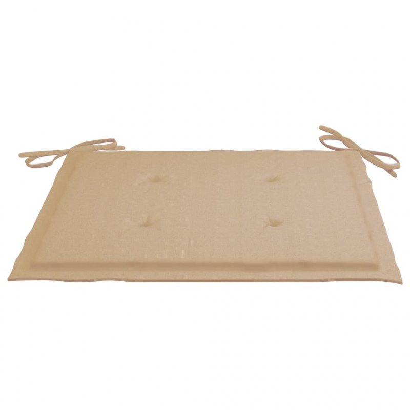 Gartenstuhl-Kissen 4 Stk. Beige 40x40x4 cm Oxford-Gewebe