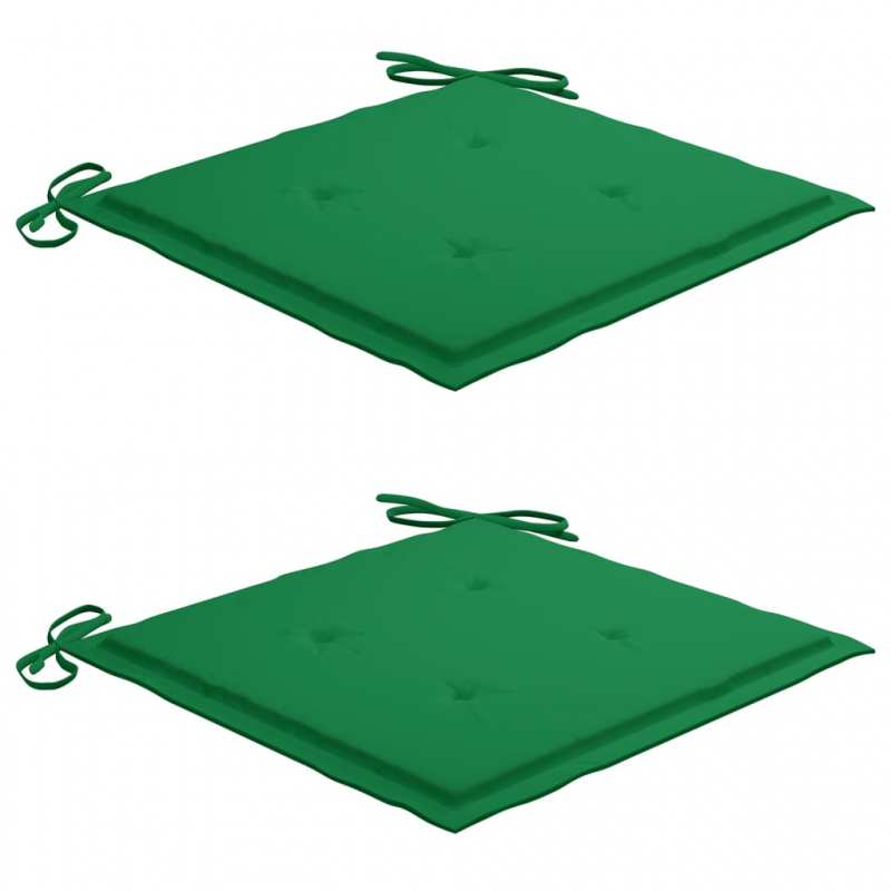 Gartenstuhl-Kissen 2 Stk. Grün 50x50x3 cm Oxford-Gewebe