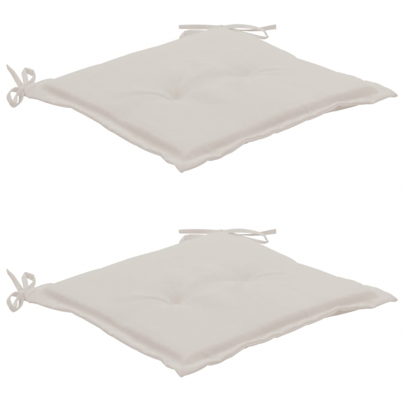 Gartenstuhl-Kissen 2 Stk. Creme 50x50x3 cm Oxford-Gewebe