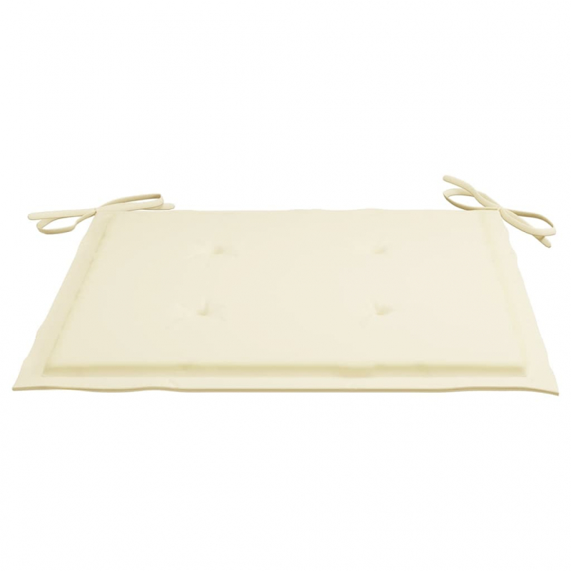 Gartenstuhl-Kissen 2 Stk. Creme 50x50x3 cm Oxford-Gewebe