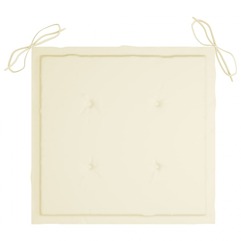 Gartenstuhl-Kissen 2 Stk. Creme 50x50x3 cm Oxford-Gewebe