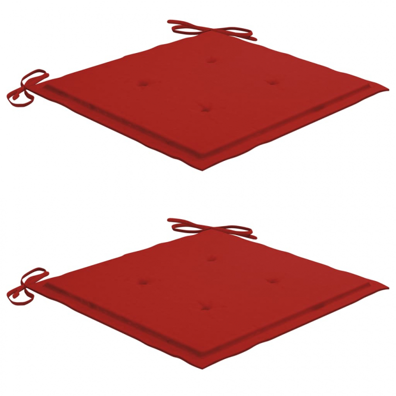 Gartenstuhl-Kissen 2 Stk. Rot 50x50x4 cm Oxford-Gewebe