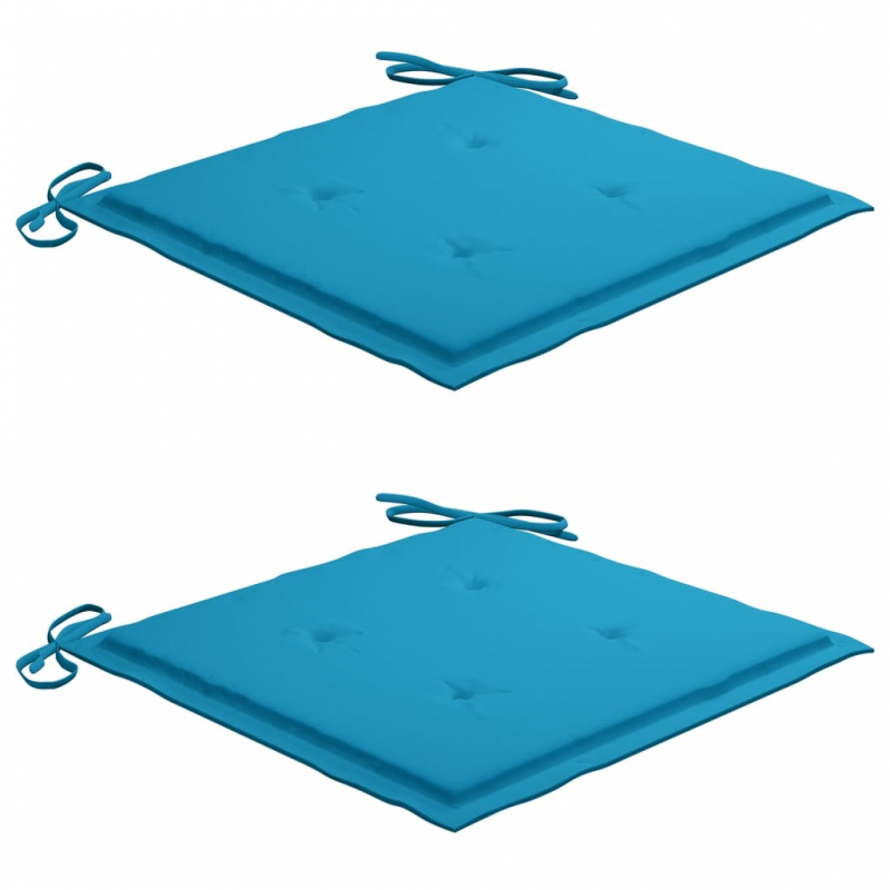 Gartenstuhl-Kissen 2 Stk. Blau 50x50x3 cm Oxford-Gewebe