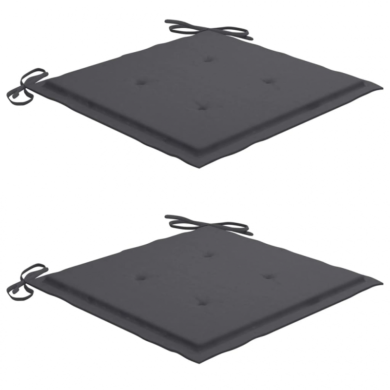 Gartenstuhl-Kissen 2 Stk. Anthrazit 50x50x3 cm Oxford-Gewebe