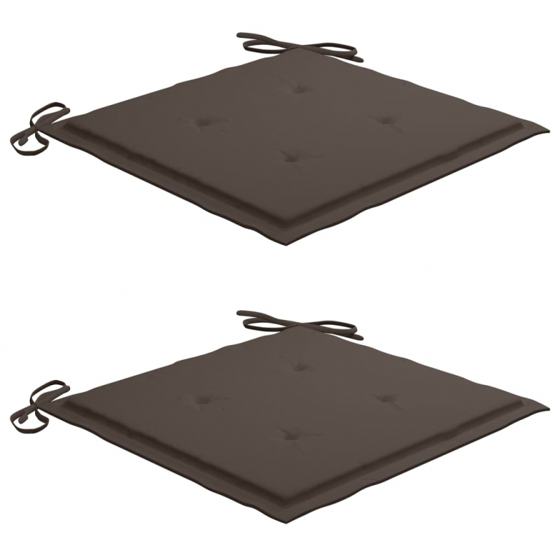 Gartenstuhl-Kissen 2 Stk. Taupe 50x50x4 cm Oxford-Gewebe