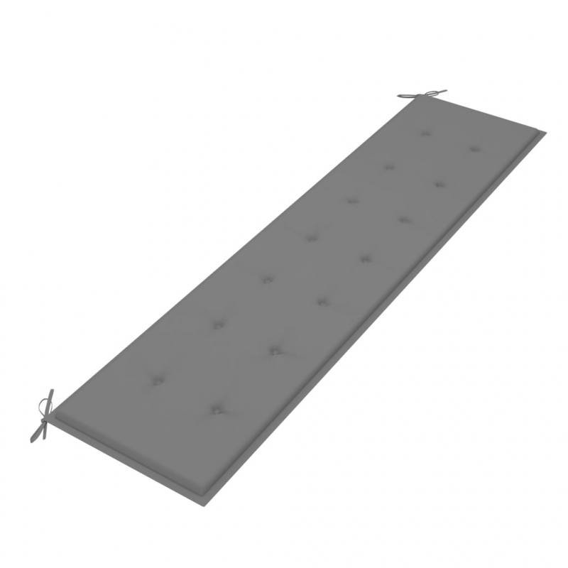 Gartenbank-Auflage Grau 200x50x4 cm Oxford-Gewebe