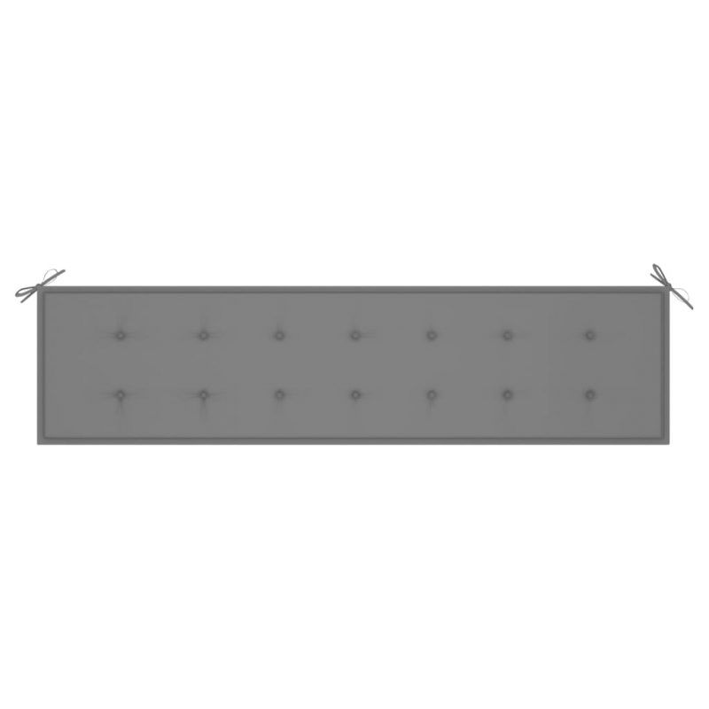 Gartenbank-Auflage Grau 200x50x4 cm Oxford-Gewebe
