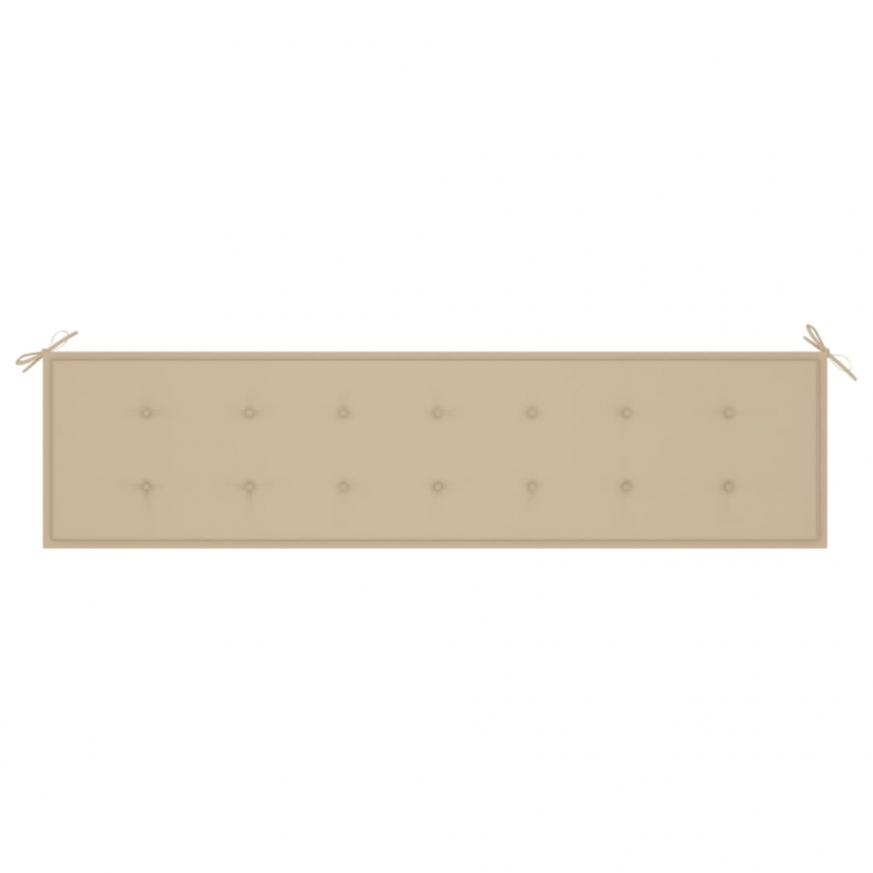 Gartenbank-Auflage Beige 200x50x3 cm Oxford-Gewebe