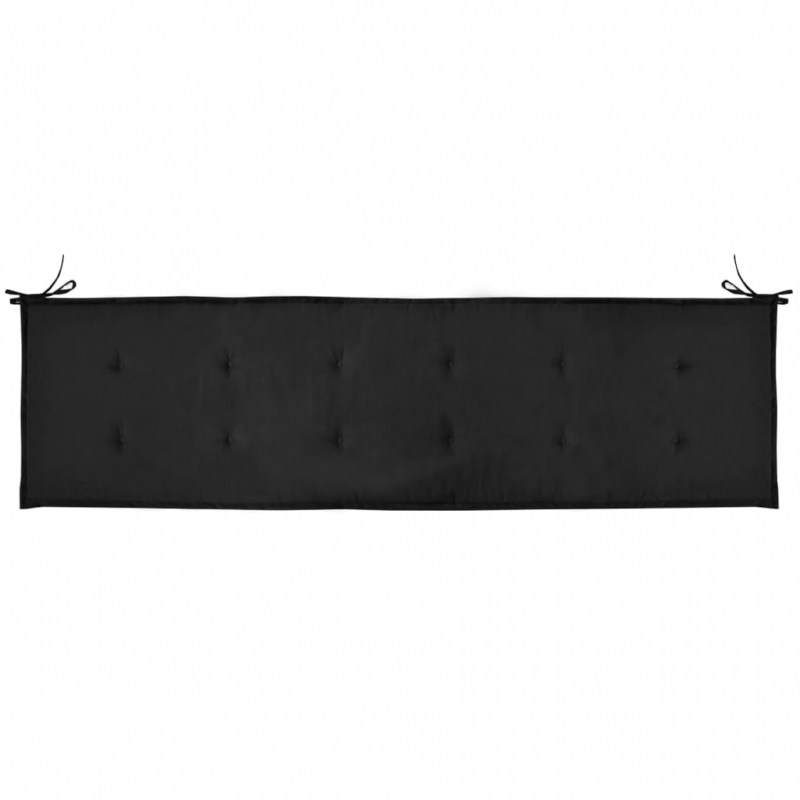 Gartenbank-Auflage Schwarz 180x50x4 cm Oxford-Gewebe