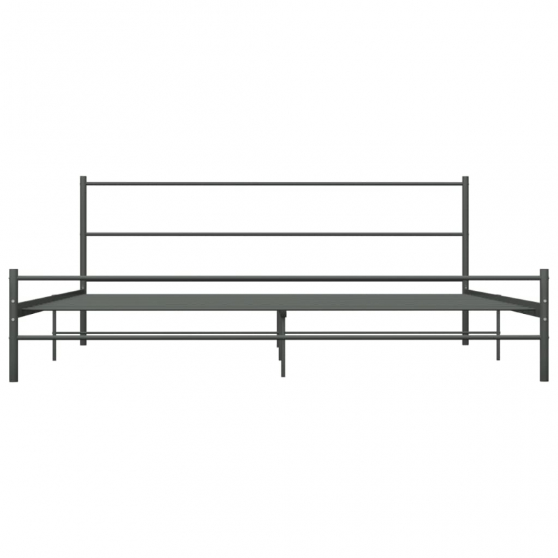 Bettgestell Grau Metall 200×200 cm