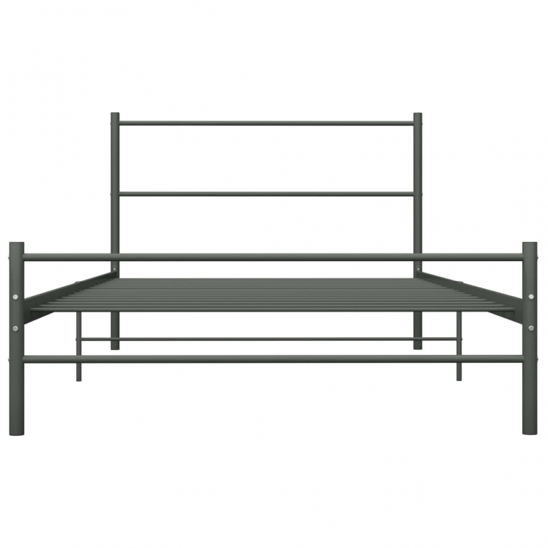 Bettgestell Grau Metall 90×200 cm