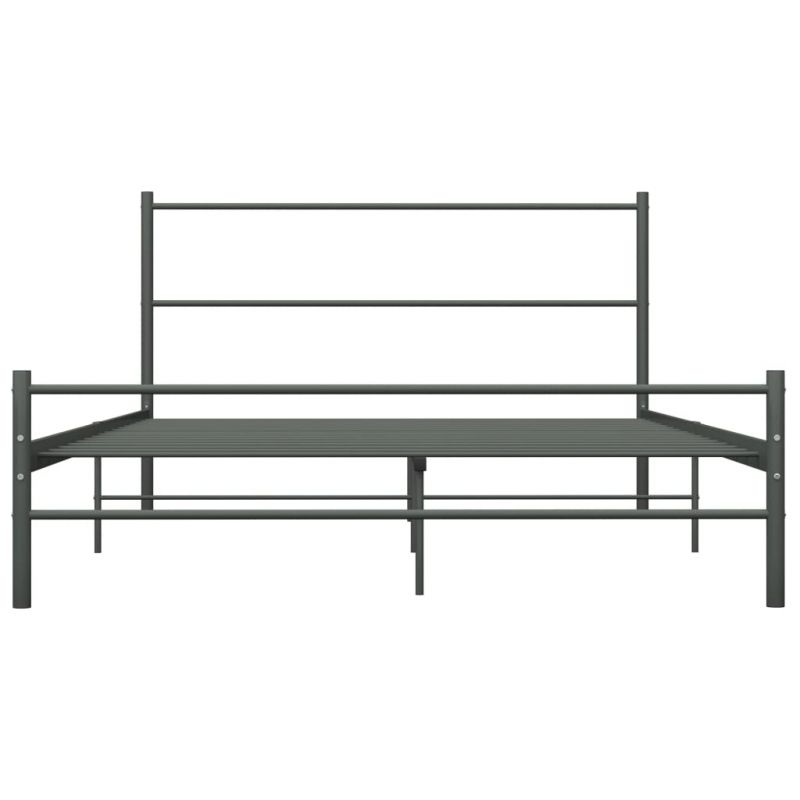 Bettgestell Grau Metall 160×200 cm