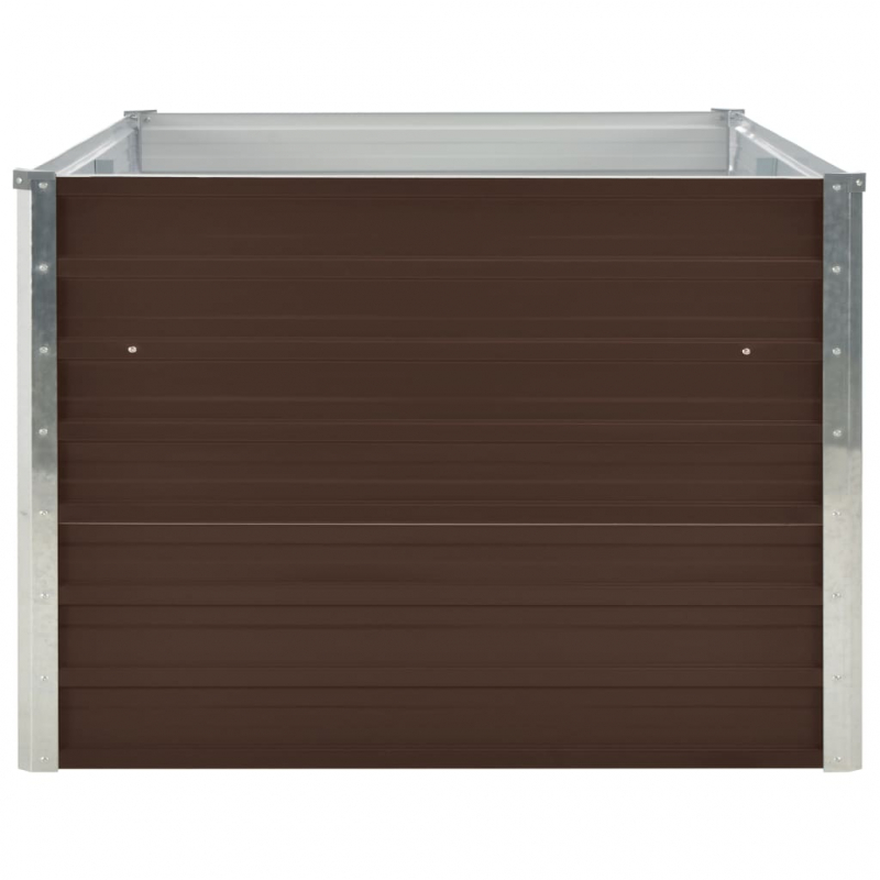 Hochbeet 160 x 80 x 45 cm Verzinkter Stahl Braun