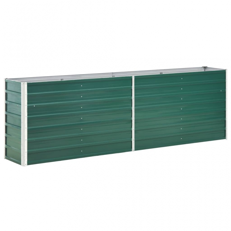 Garten-Hochbeet Verzinkter Stahl 240×40×77 cm Grün