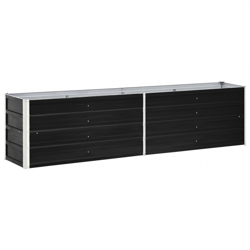 Garten-Hochbeet Verzinkter Stahl 240×40×45 cm Anthrazit