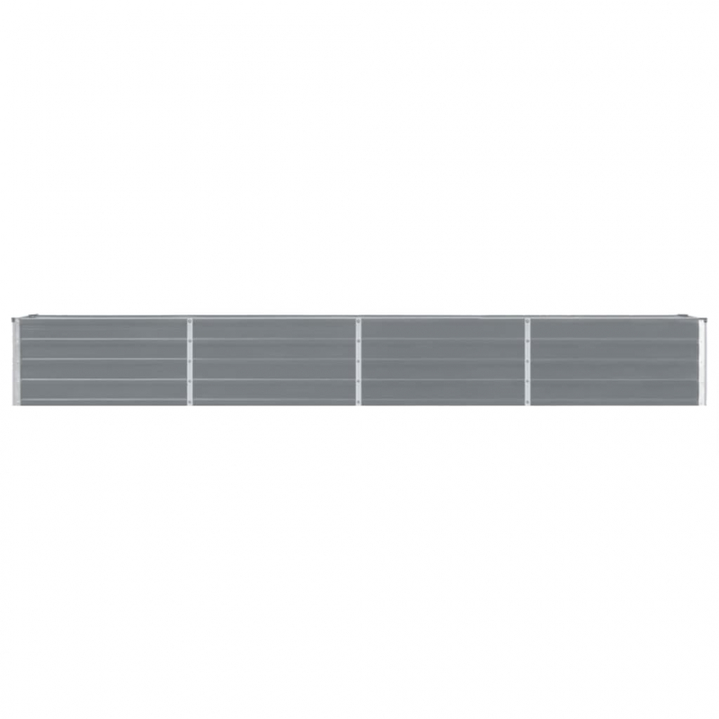 Garten-Hochbeet Verzinkter Stahl 320×40×45 cm Grau