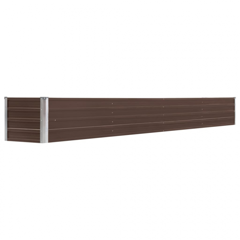 Garten-Hochbeet Verzinkter Stahl 320×40×45 cm Braun