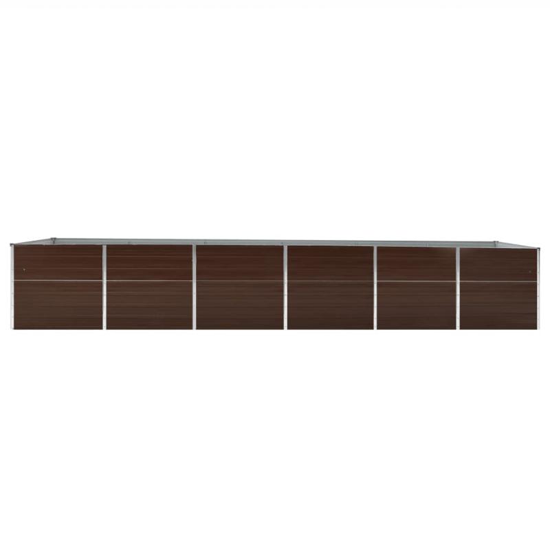Garten-Hochbeet Verzinkter Stahl 480x80x77 cm Braun