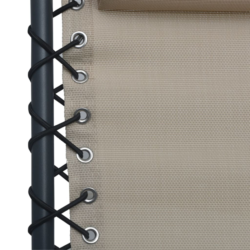 Klappbarer Liegestuhl Taupe Textilene