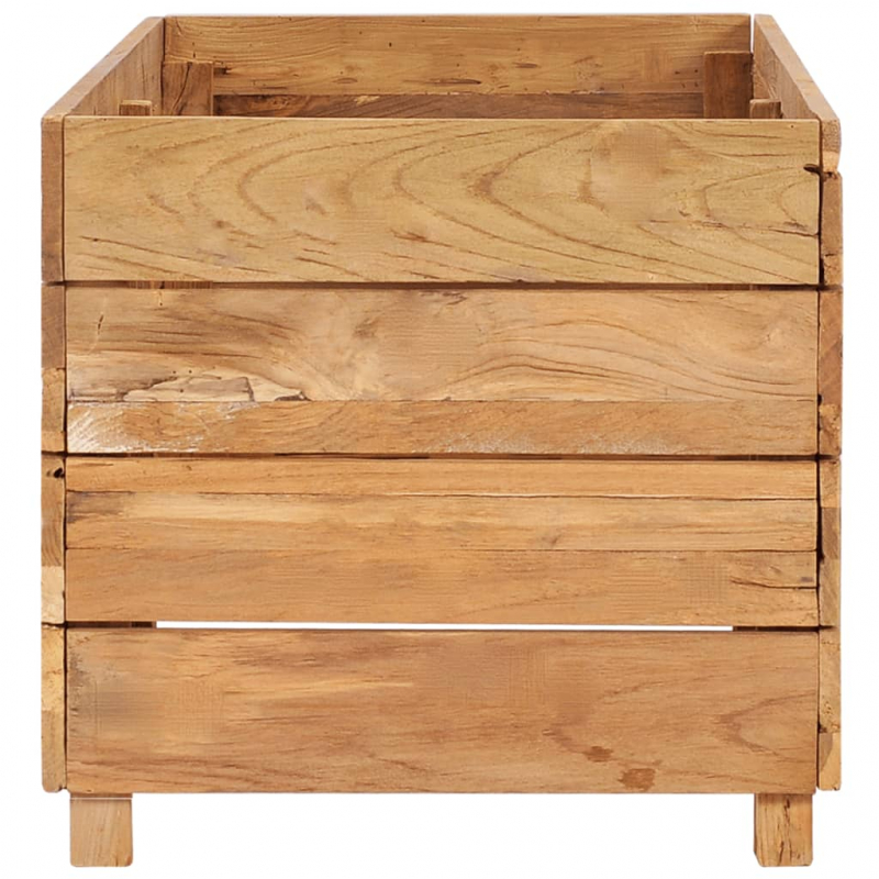Hochbeet 100x40x38 cm Massivholz Teak und Stahl
