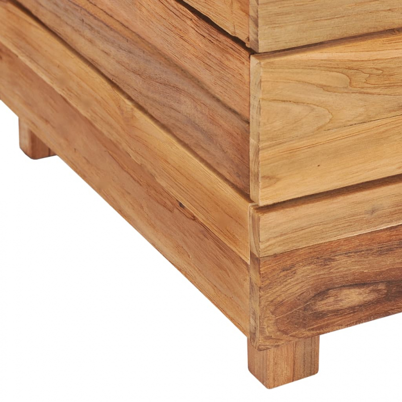 Hochbeet 100x40x38 cm Massivholz Teak und Stahl