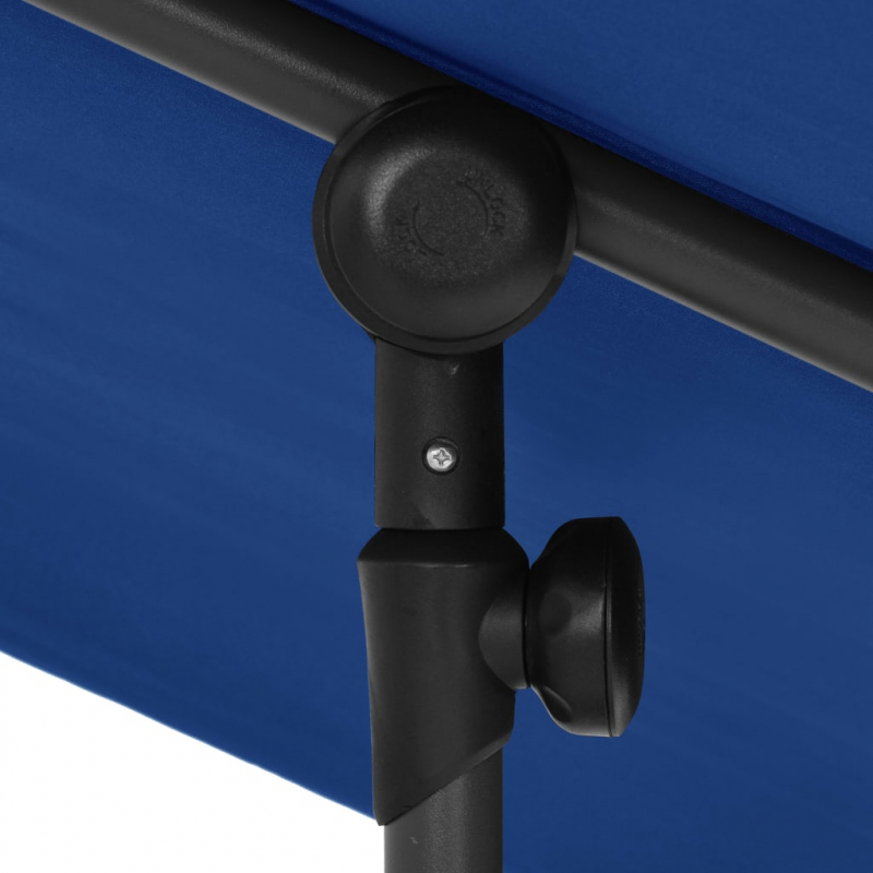 Sonnenschirm mit Aluminium-Mast 180x110 cm Azurblau