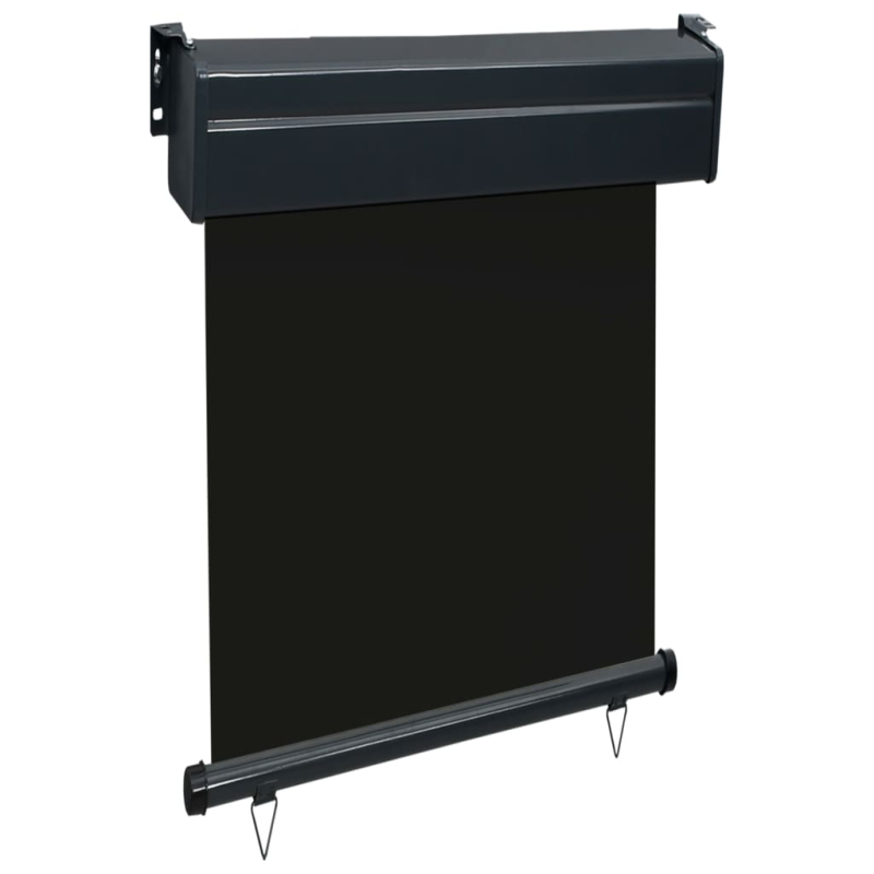 Balkon-Seitenmarkise 65x250 cm Schwarz