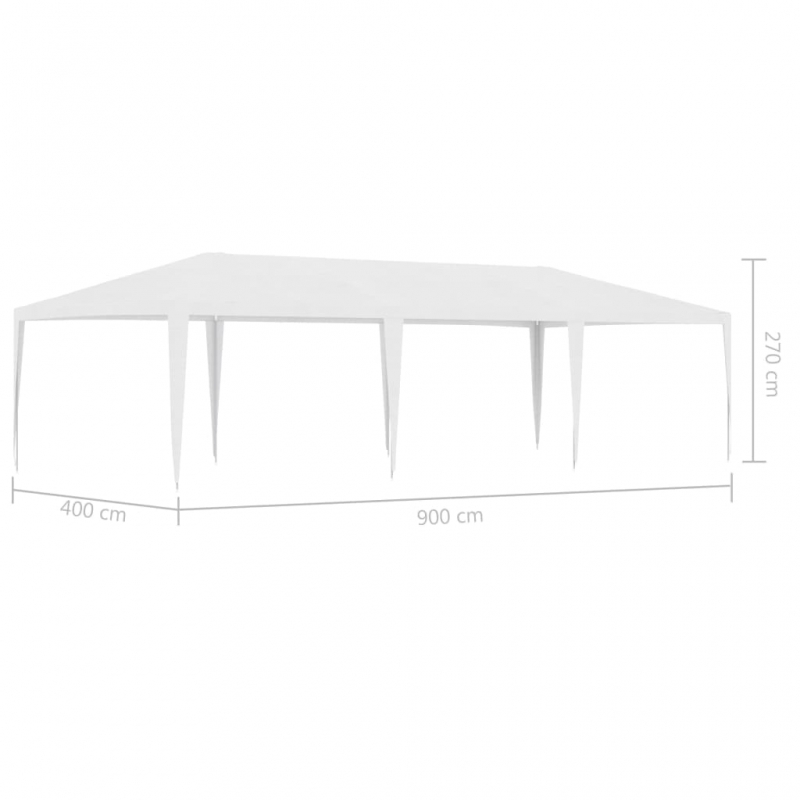 Partyzelt 4 x 9 m Weiß