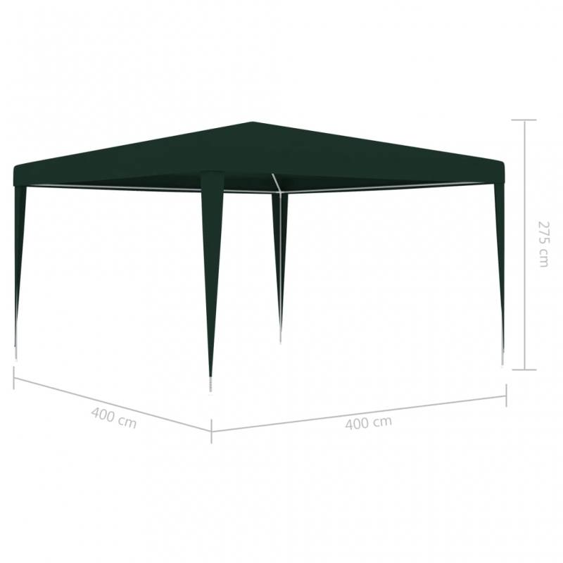Profi-Partyzelt 4×4 m Grün 90 g/m²