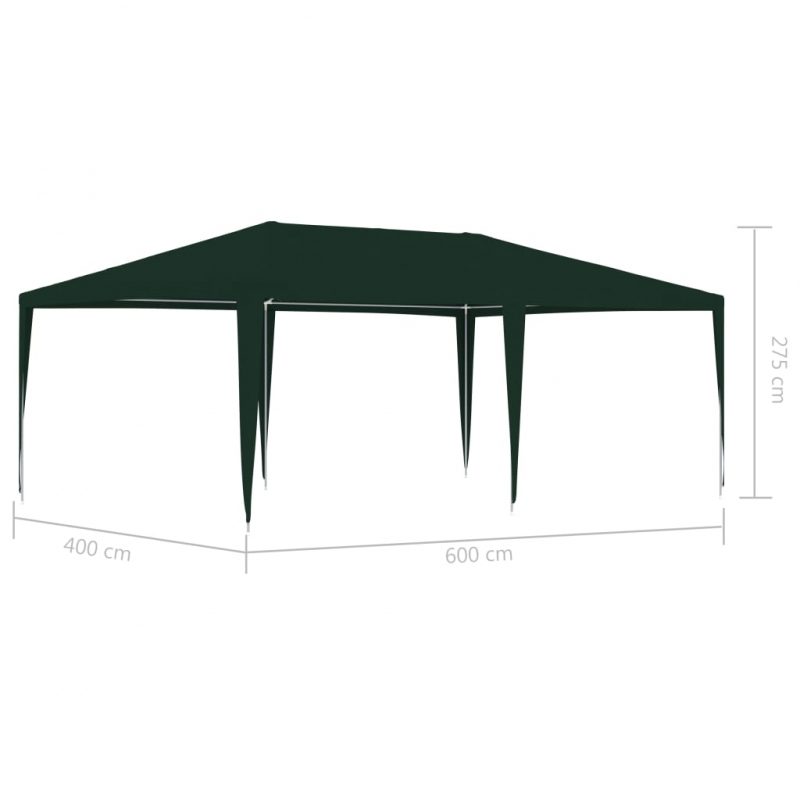 Profi-Partyzelt 4×6 m Grün 90 g/m²