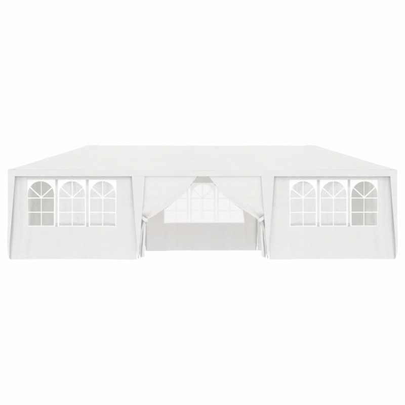Profi-Partyzelt mit Seitenwänden 4×9 m Weiß 90 g/m²