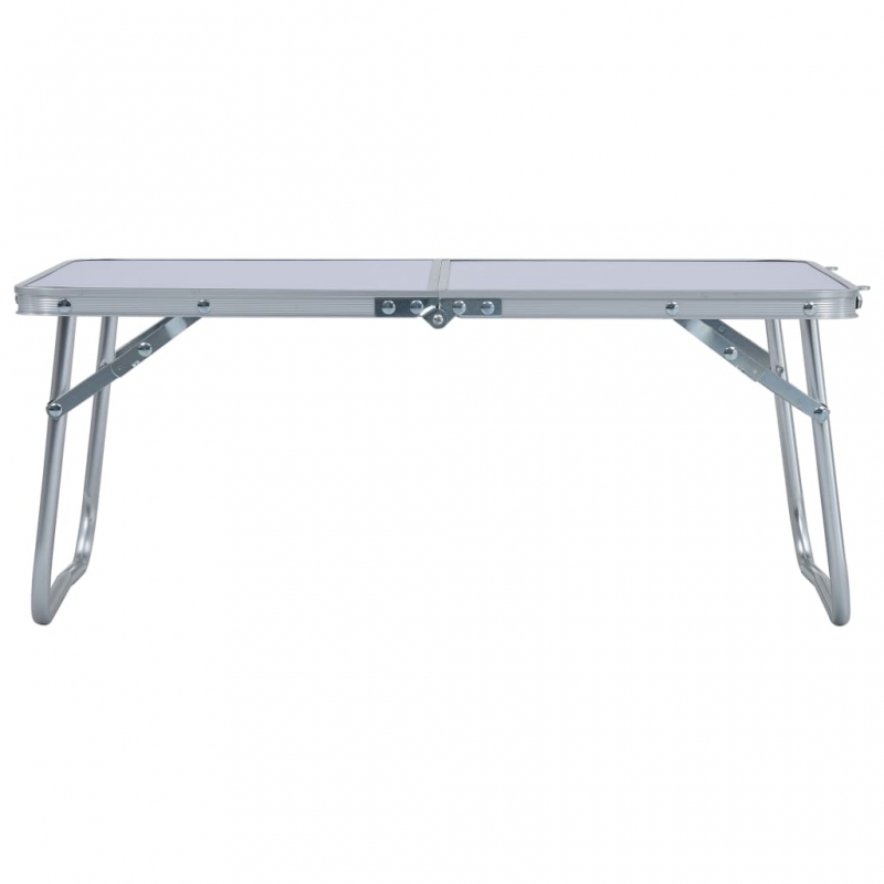 Klappbarer Campingtisch Weiß Aluminium 60 x 40 cm