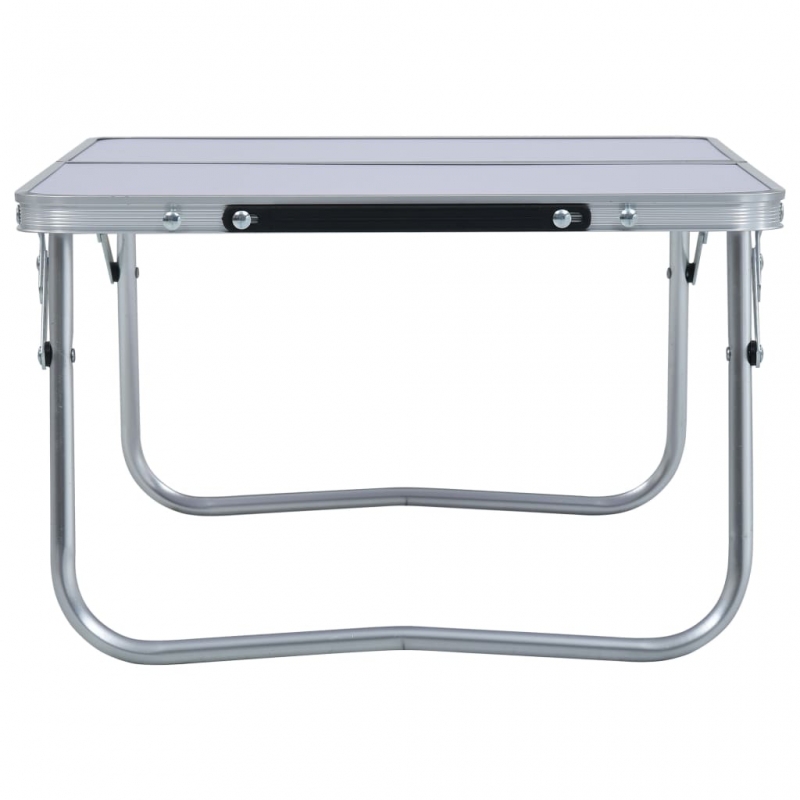 Klappbarer Campingtisch Weiß Aluminium 60 x 40 cm